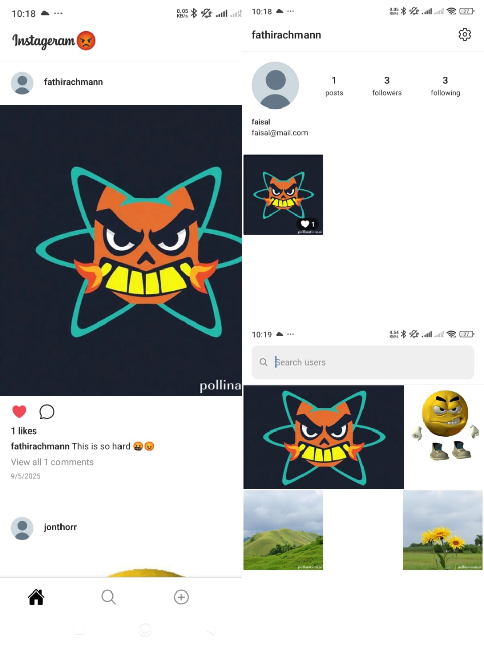 Instageram (Expo SDK 53) screenshot